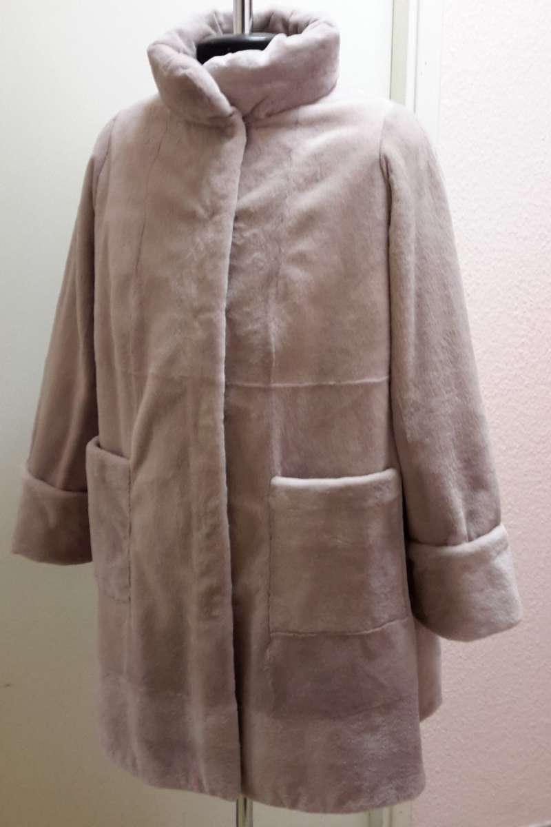 Пальто из стриженой норки