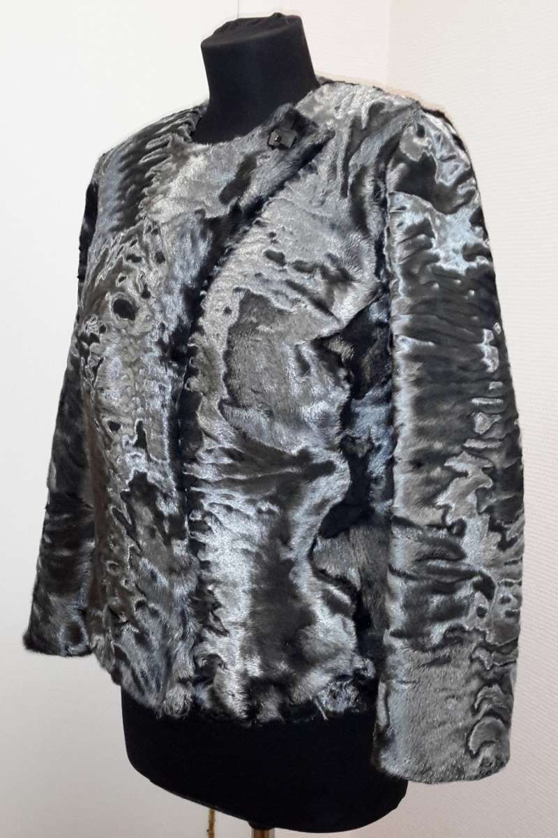 Жакет из каракульчи, напыление металл