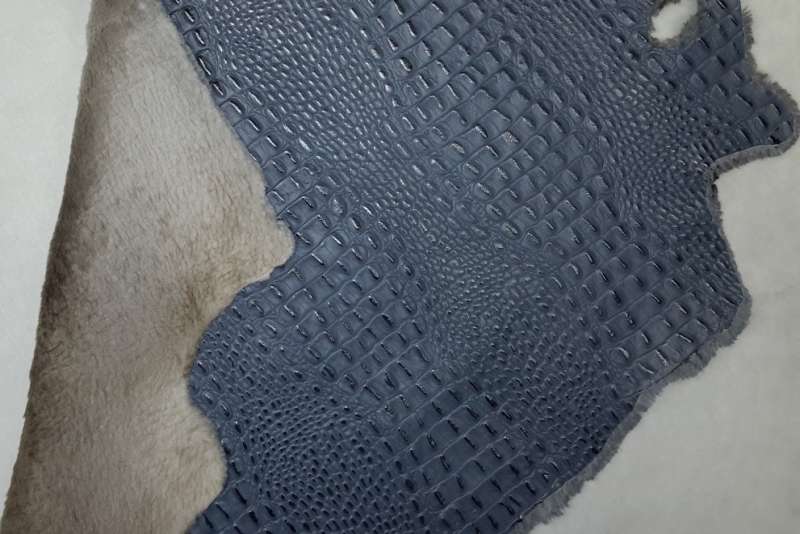 Бобр стриженый с покрытием тип крокодил, цвет серый