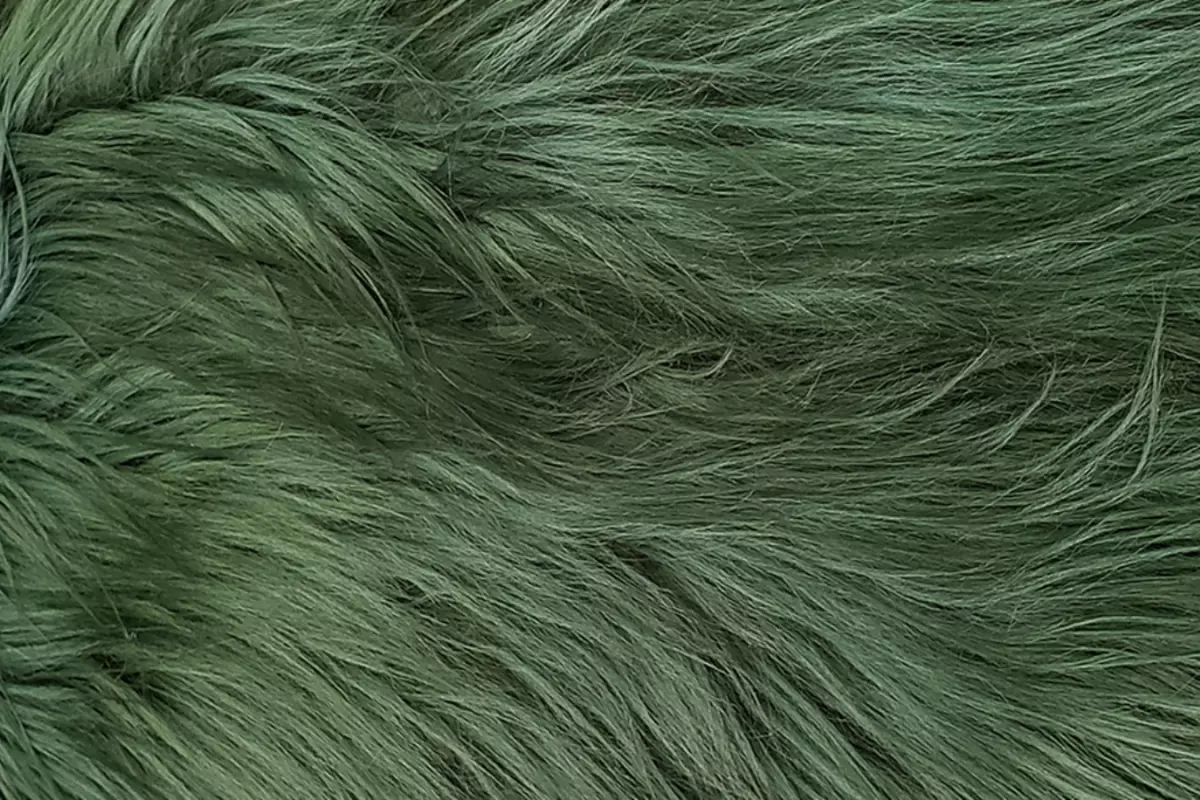 Меховые пластины як, цвет Зеленый (A-033)