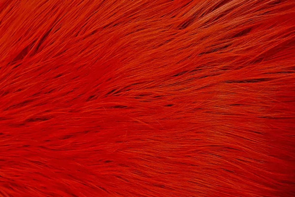 Меховые пластины як, цвет Красный (18-1664)